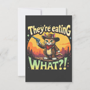 Sie essen What Trump Wahl Katze Cowboy Dankeskarte