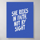 Sie fährt in Faith Not by Sight Christlicher Weste Poster (Vorne)