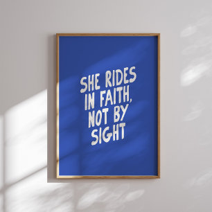 Sie fährt in Faith Not by Sight Christlicher Weste Poster