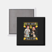 Sie falten es einfach zu Weihnachten Magnet (Vorderseite/Rückseite)