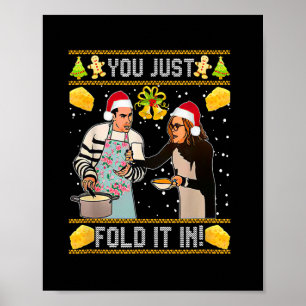 Sie falten es einfach zu Weihnachten Poster