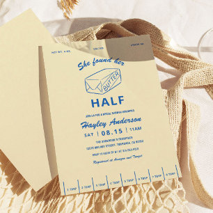 Sie fand Butter Half Butter Brautparty Einladung