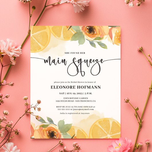 Sie fand die Einladung zur Brautdusche "Main Squee