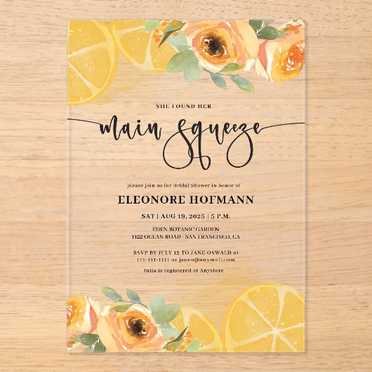 Sie fand die Einladung zur Brautdusche "Main Squee (Vorderseite)