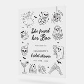 Sie fand ihr Boo-Brautjunggesellinnenabschied-Will Acrylschild (Winkel)