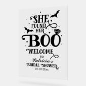 Sie fand ihr Boo-Brautparty Begrüßungszeichen Acrylschild (Winkel)