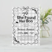 Sie fand ihr Boo-Brautparty Einladung (Stehend Vorderseite)