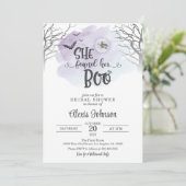 Sie fand ihr Boo-Brautparty (Lila) Einladung (Stehend Vorderseite)