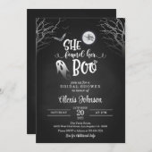 Sie fand ihr Boo-Brautparty mit Ghost Einladung (Vorne/Hinten)