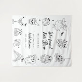 Sie fand ihr Boo-Brautparty-Willkommensschild Wandteppich (Vorderseite (Horizontal))