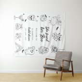 Sie fand ihr Boo-Brautparty-Willkommensschild Wandteppich (Beispiel (Horizontal))