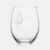 Sie fand ihr Boo Ghost-Brautparty Weinglas Ohne Stiel (Rückseite)