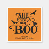 Sie fand ihr Boo Halloween Brautparty Napkins Serviette (Vorderseite)