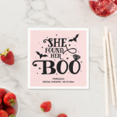 Sie fand ihr Boo Halloween Brautparty Napkins Serviette (Beispiel)