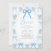 Sie fand ihr Bow Blue Ribbon Brautparty Einladung (Vorderseite)