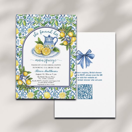 Sie fand ihr Brautparty für QR-Code mit Hauptpress Einladung