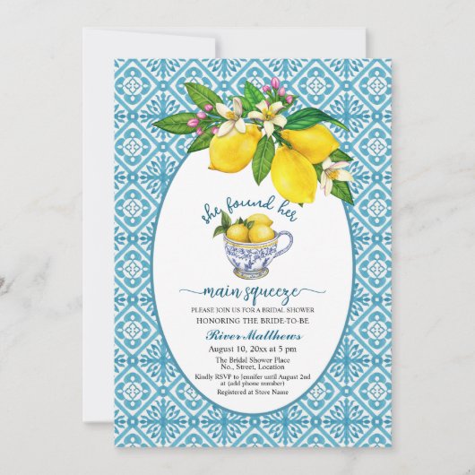 Sie fand ihr Brautparty für QR-Code mit Hauptpress Einladung (Vorderseite)