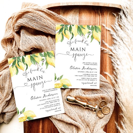 Sie fand ihr Brautparty "Main Squeeze Lemon" Einladung