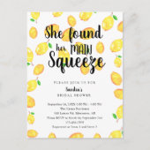 Sie fand ihr Brautparty "Main Squeeze Lemon" Postkarte (Vorderseite)