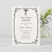 Sie fand ihr Brautparty zu Halloween Einladung (Stehend Vorderseite)