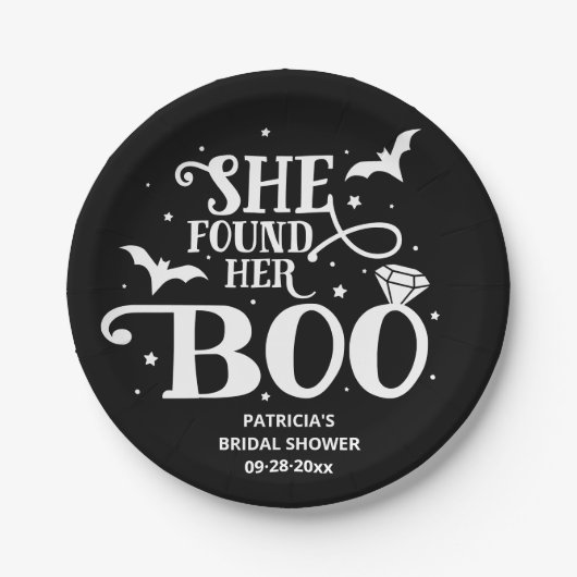 Sie fand ihr Brautparty zu Halloween Pappteller (Vorderseite)