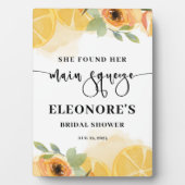 Sie fand ihr Brautparty zum Haupt Squeeze Willkomm Fotoplatte (Vorderseite)