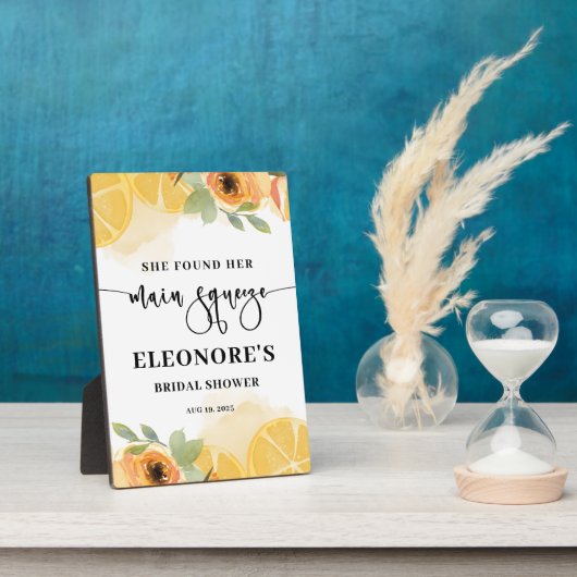 Sie fand ihr Brautparty zum Haupt Squeeze Willkomm Fotoplatte (Seite)