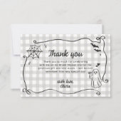 Sie fand ihr buschiges Halloween-Brautparty Dankeskarte (Vorderseite)