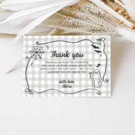 Sie fand ihr buschiges Halloween-Brautparty Dankeskarte