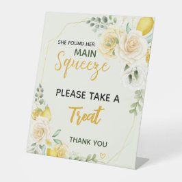 Sie fand ihr elegantes Brautparty mit dem Hauptpre Sockelschild