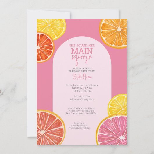 Sie fand ihr Haupt-Squeeze-Brautparty Einladung (Vorderseite)