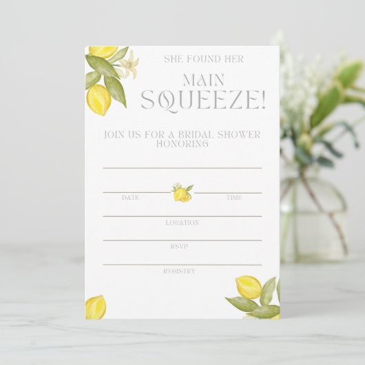 Sie fand ihr Haupt-Squeeze-Brautparty Einladung (Stehend Vorderseite)