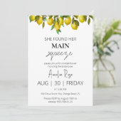 sie fand ihr Haupt-Squeeze-Brautparty Einladung (Stehend Vorderseite)