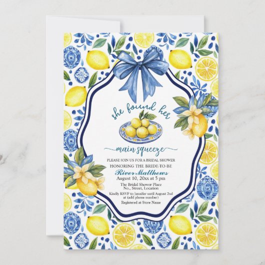 Sie fand ihr Haupt-Squeeze-Brautparty Einladung (Vorderseite)