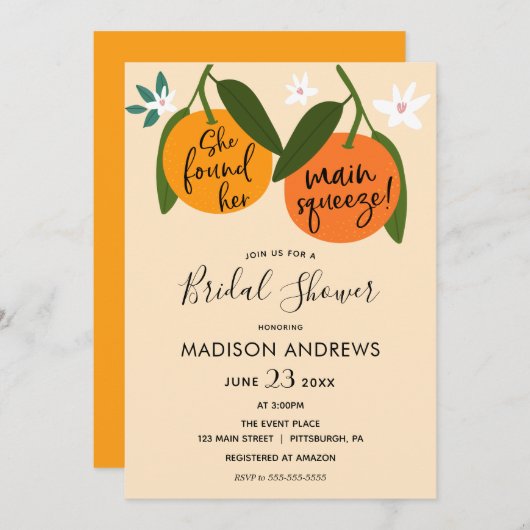 Sie fand ihr Haupt Squeeze-Brautparty Einladung (Vorne/Hinten)