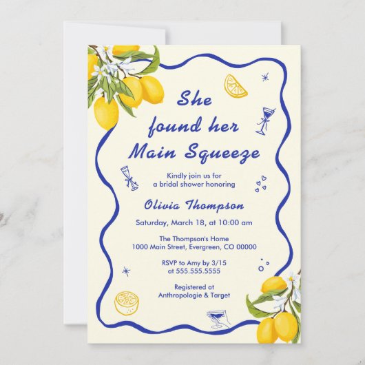 Sie fand ihr Haupt-Squeeze-Brautparty Einladung (Vorderseite)