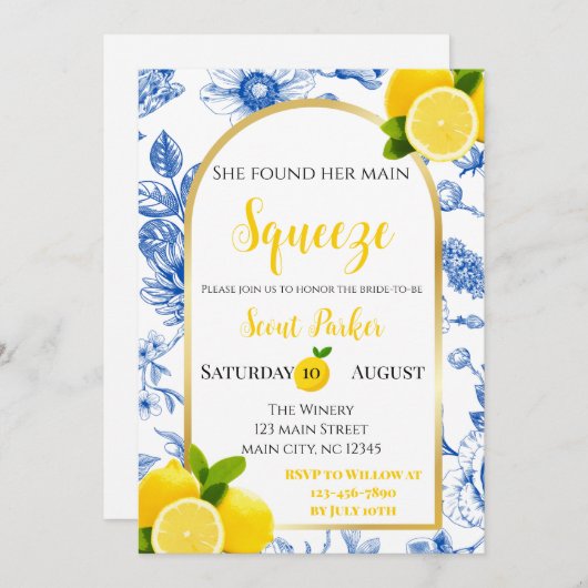 Sie fand ihr Haupt-Squeeze-Brautparty Einladung (Vorne/Hinten)