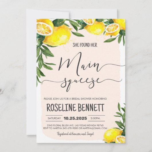 Sie fand ihr Haupt-Squeeze-Brautparty Einladung (Vorderseite)