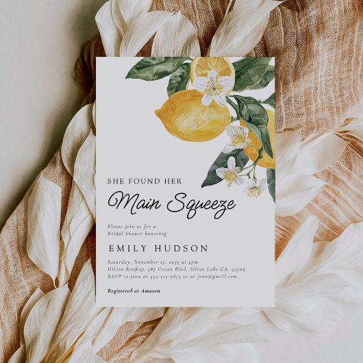 Sie fand ihr Haupt-Squeeze-Brautparty Einladung