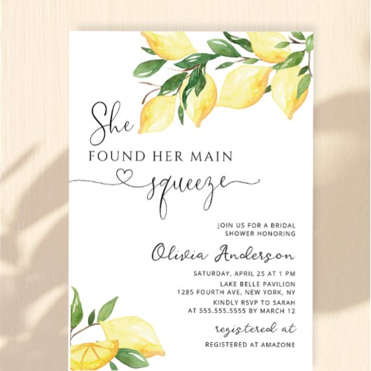 Sie fand ihr Haupt Squeeze-Brautparty Einladung