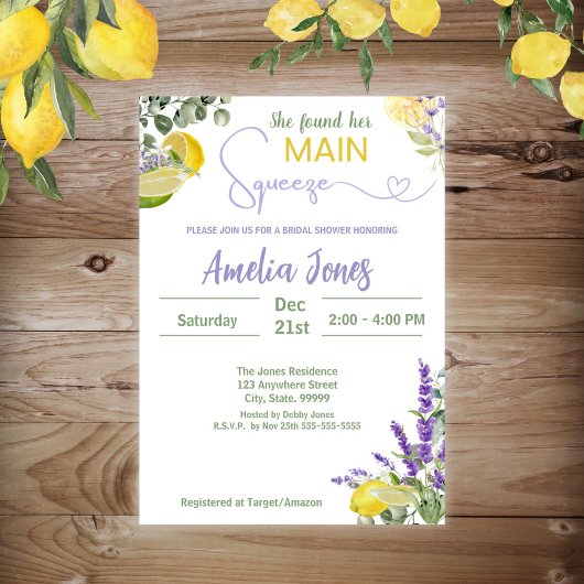 Sie fand ihr Haupt-Squeeze-Brautparty Einladung