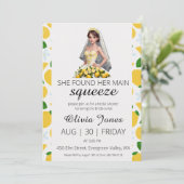 sie fand ihr Haupt-Squeeze-Brautparty Einladung (Stehend Vorderseite)