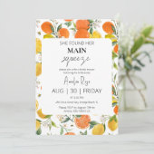 sie fand ihr Haupt-Squeeze-Brautparty Einladung (Stehend Vorderseite)