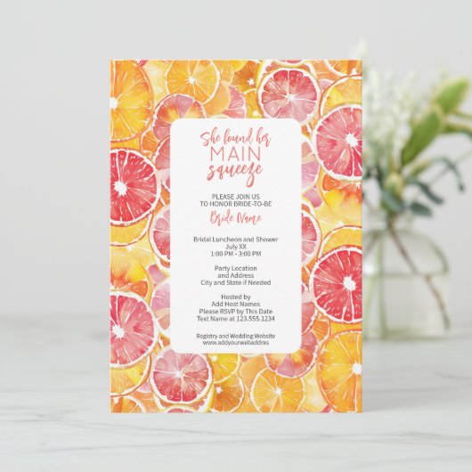 Sie fand ihr Haupt-Squeeze-Brautparty Einladung (Stehend Vorderseite)