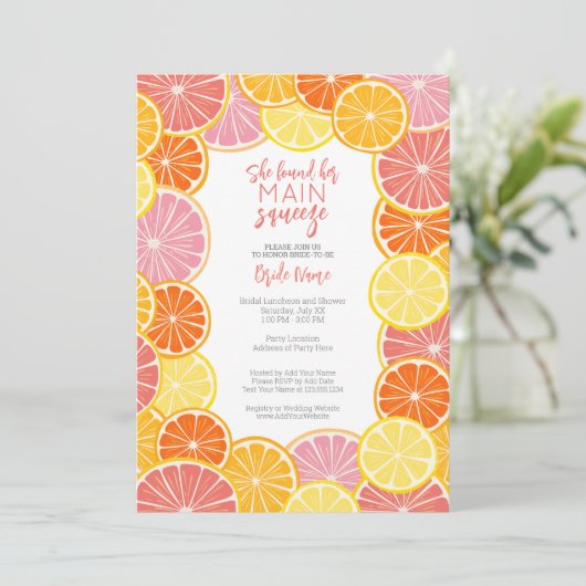 Sie fand ihr Haupt-Squeeze-Brautparty Einladung (Stehend Vorderseite)