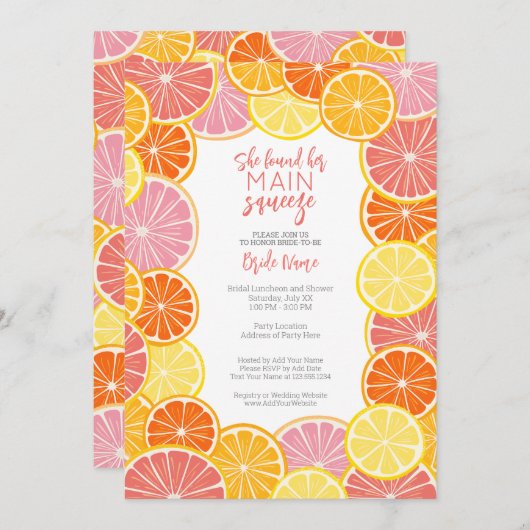 Sie fand ihr Haupt-Squeeze-Brautparty Einladung (Vorne/Hinten)