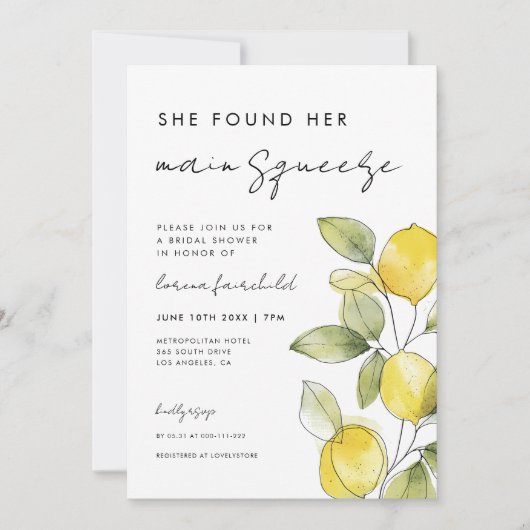 Sie fand ihr Haupt-Squeeze-Brautparty Einladung (Vorderseite)