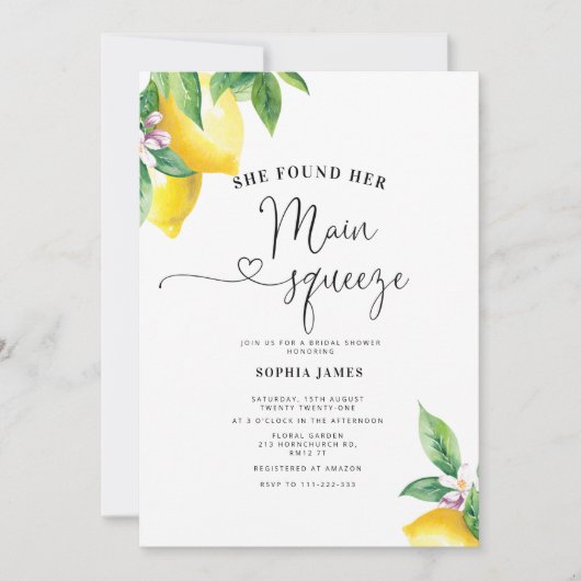 Sie fand ihr Haupt-Squeeze-Brautparty Einladung (Vorderseite)