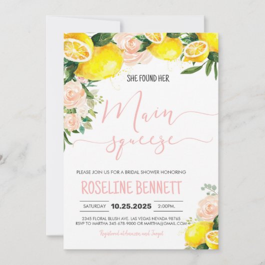 Sie fand ihr Haupt-Squeeze-Brautparty Einladung (Vorderseite)