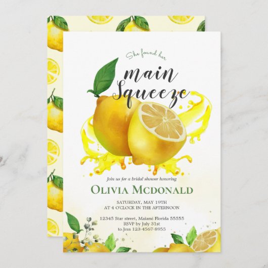 Sie fand ihr Haupt-Squeeze-Brautparty Einladung (Vorne/Hinten)